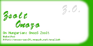 zsolt onozo business card